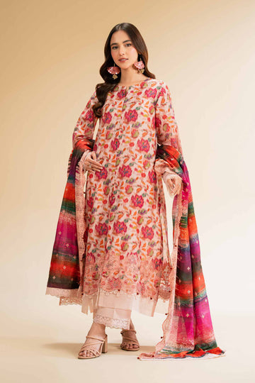 Nishat Linen 3 Piece - Digital Printed Embroidered Suit - 42501336 Online Shopping